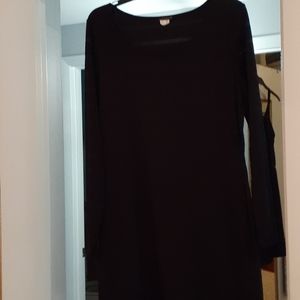 Long sleeved black dress